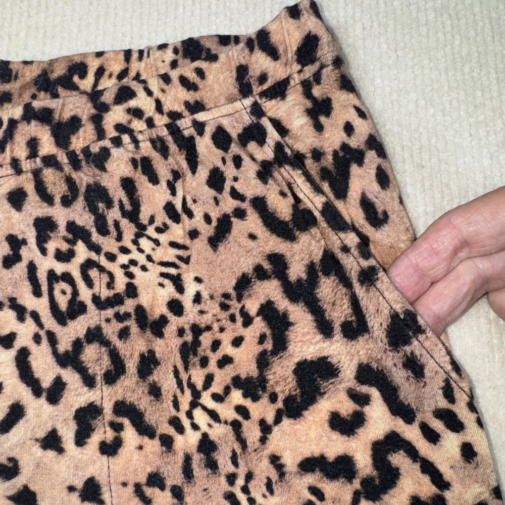 Soma Large Leopard Print Lounge Relaxed Pajama Set Top & Bottom Brushed - Picture 4 of 6